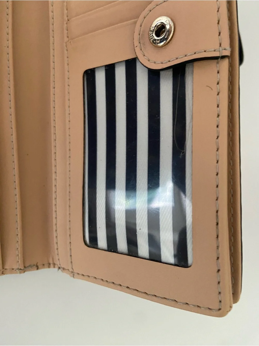 kate spade Black Pebbled Leather Card Holder with Gold Logo